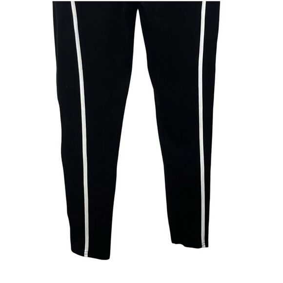 Maniere De Voir Trim Leggings Black Women’s Size 14 High Rise Zip Compression - Picture 7 of 12